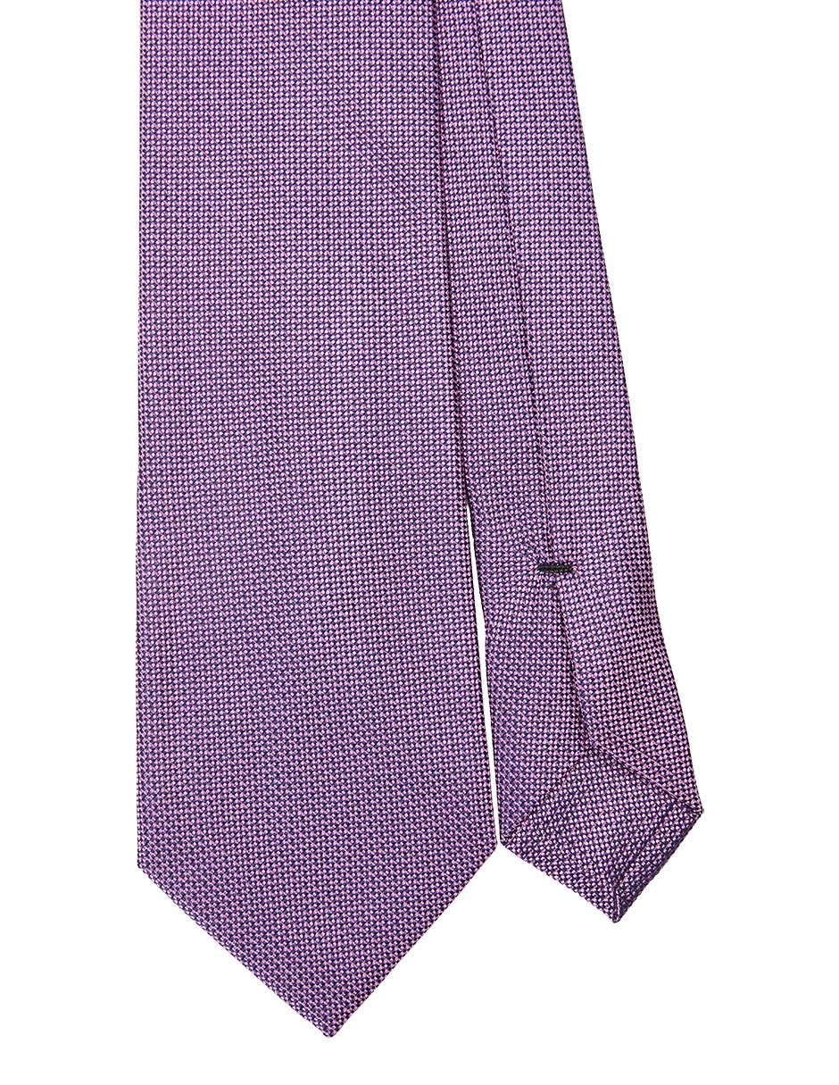 Corbata regular de seda estampado microprint para hombre