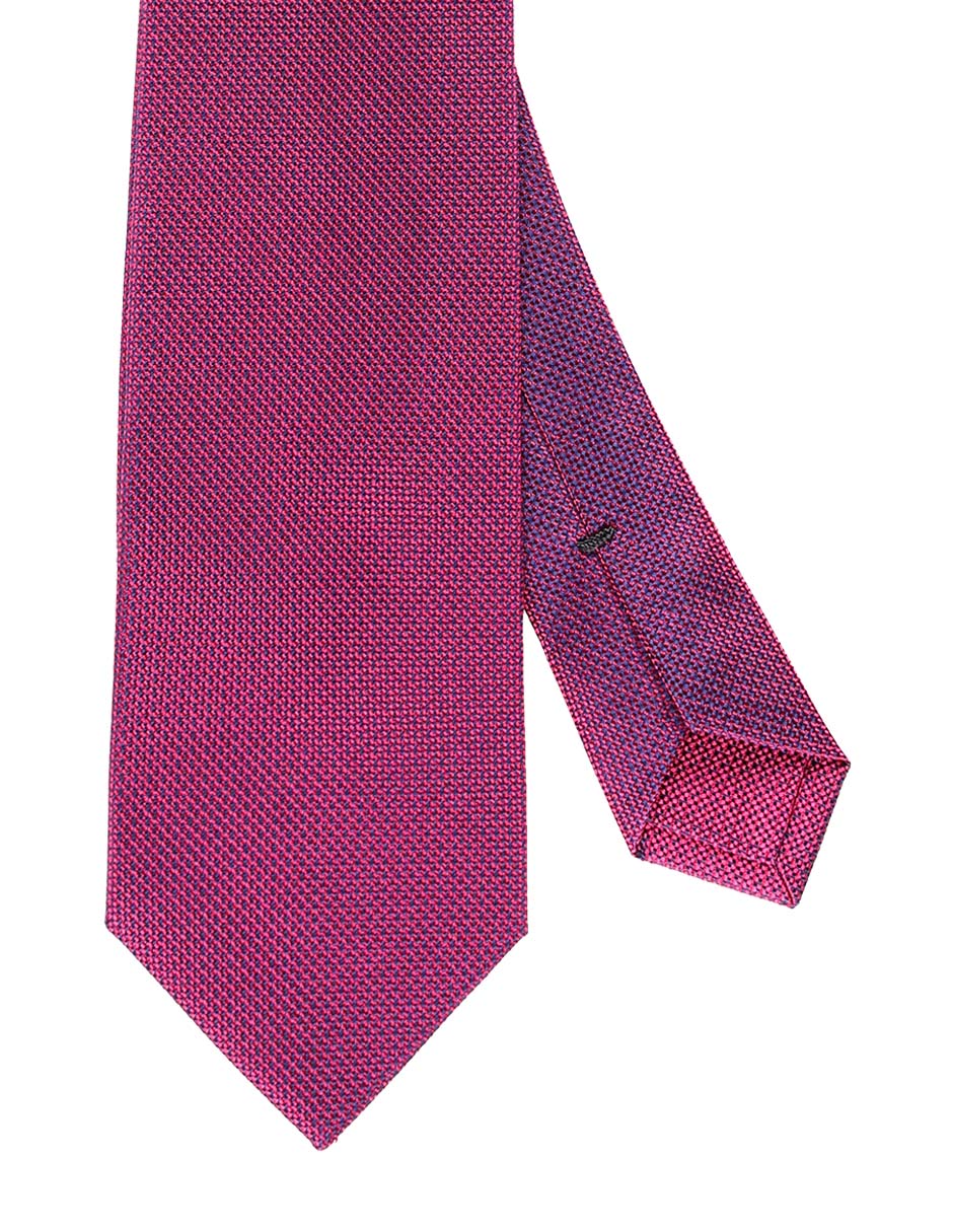 Corbata regular de seda estampado microprint para hombre
