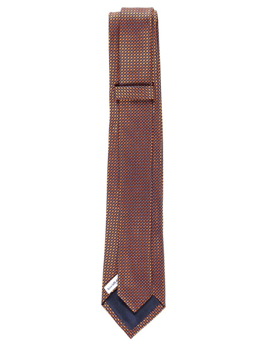 Corbata regular de seda estampado rombos para hombre 2
