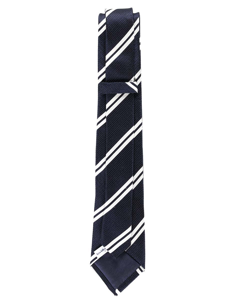 Corbata regular de seda estampado a rayas para hombre 2