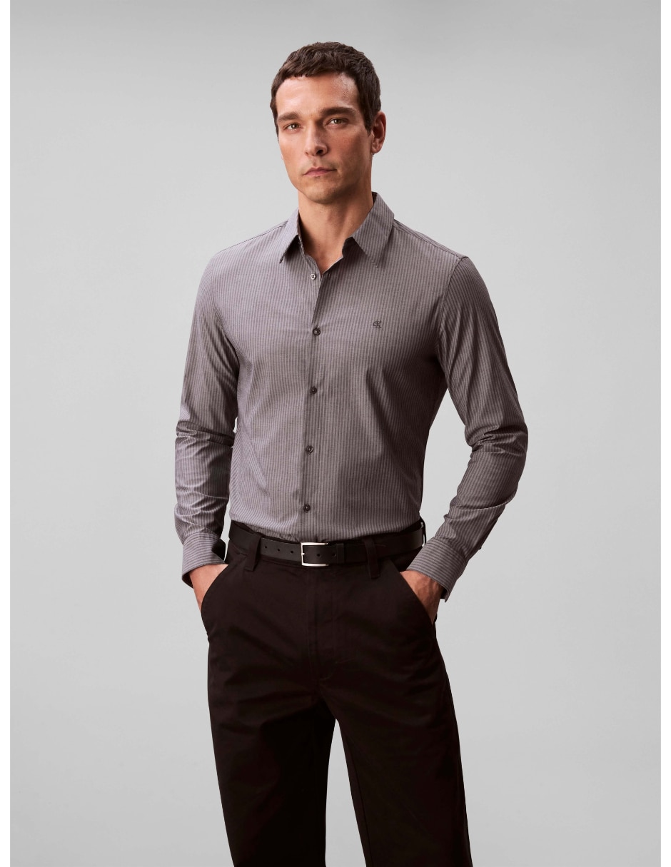Camisa casual manga larga para hombre 1