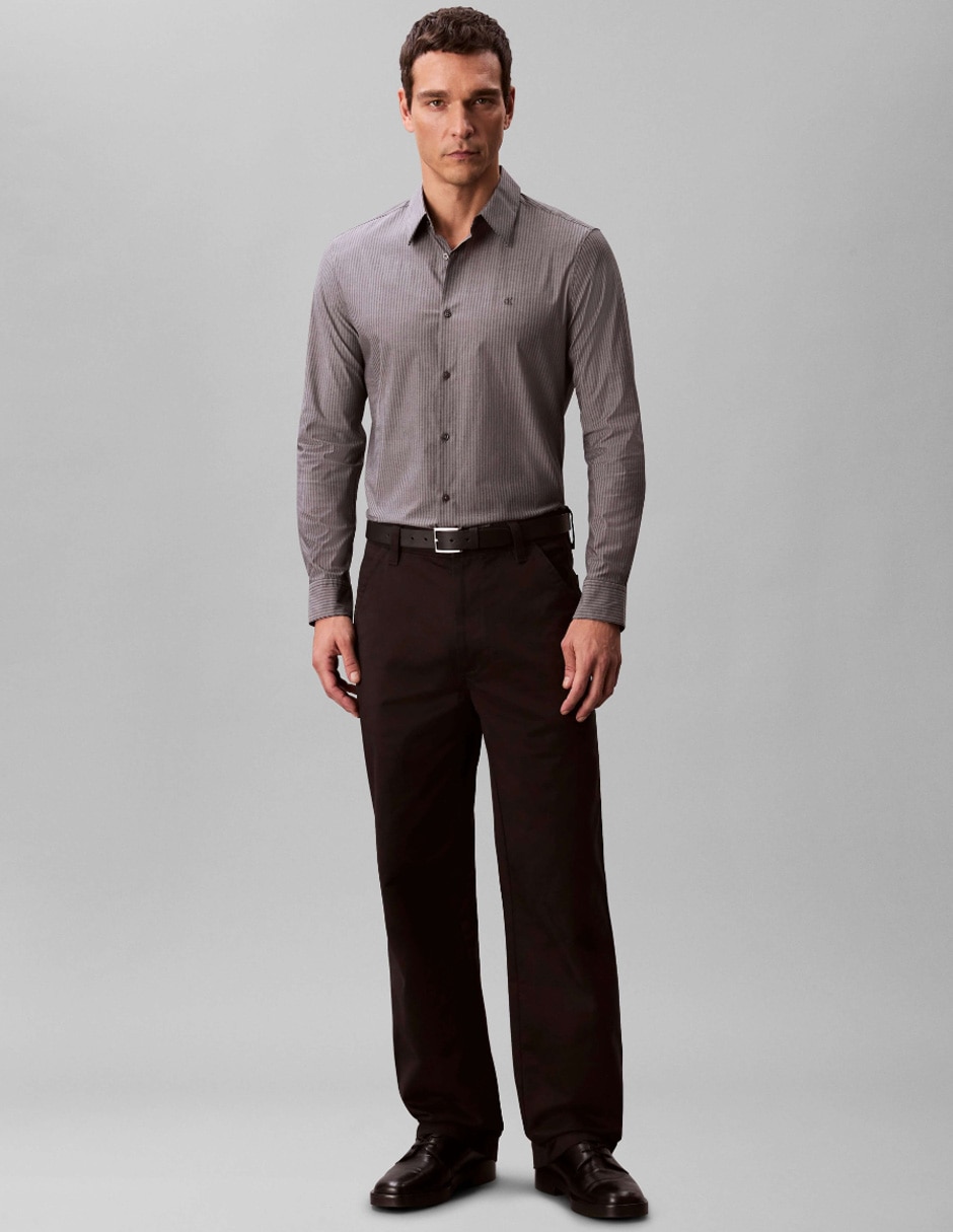 Camisa casual manga larga para hombre 4