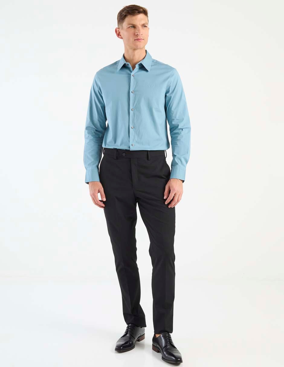 Camisa de vestir de algodón manga larga para hombre 3