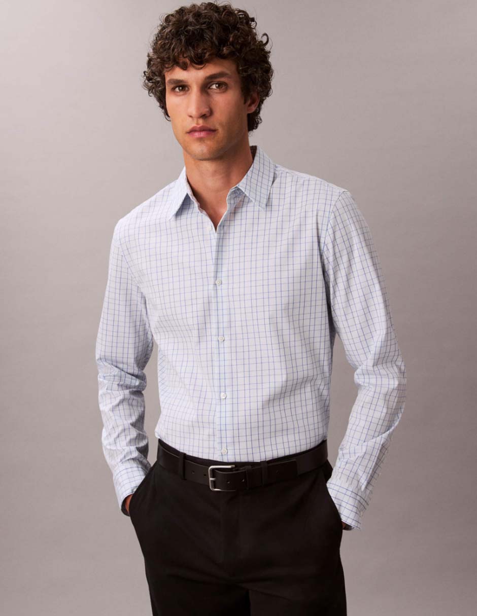 Camisa casual manga larga para hombre