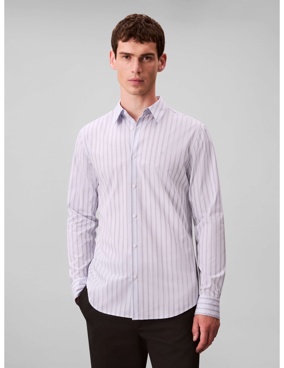 Camisa casual de algodón manga larga para hombre
