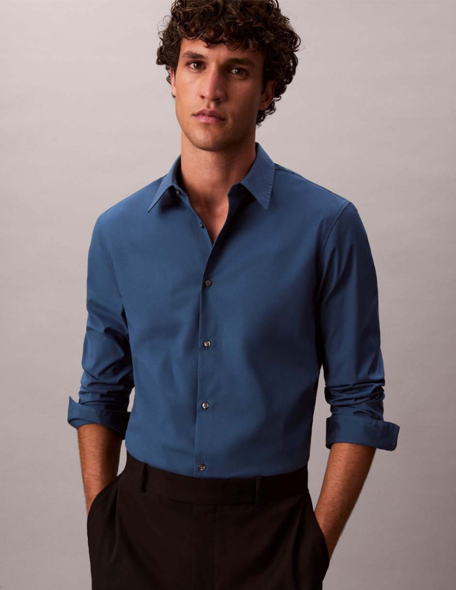 Camisa casual de algodón manga larga para hombre 3
