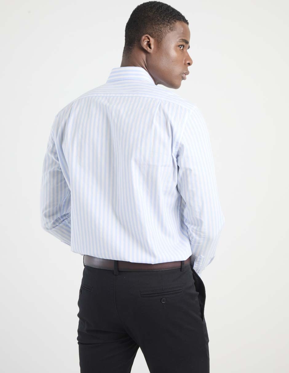 Camisa de vestir de algodón manga larga para hombre 2