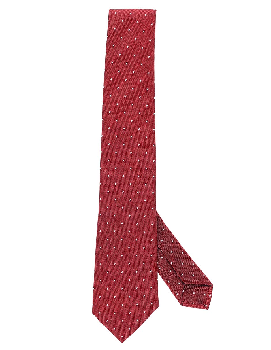 Corbata regular estampado lunares para hombre