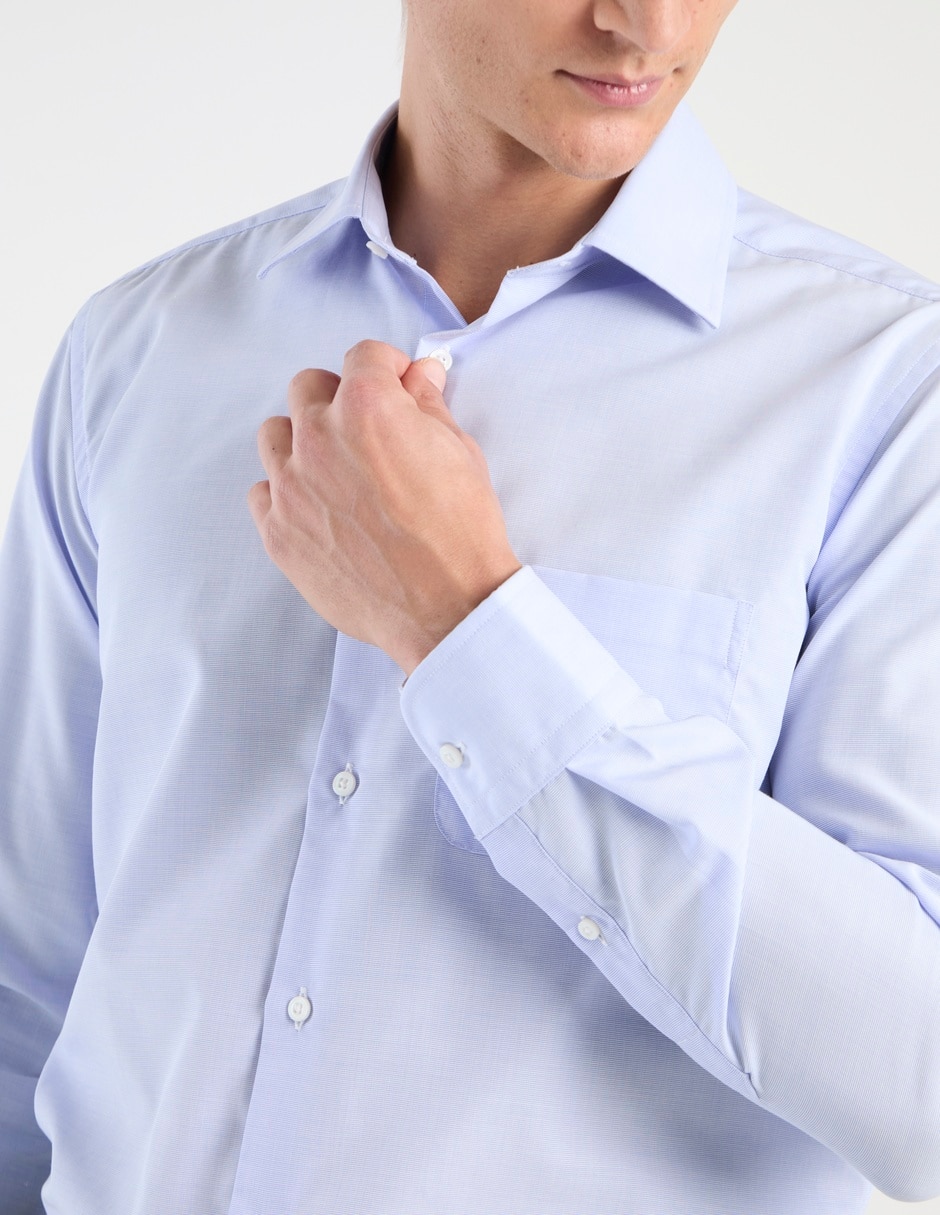 Camisa de vestir de algodón manga larga para hombre 4
