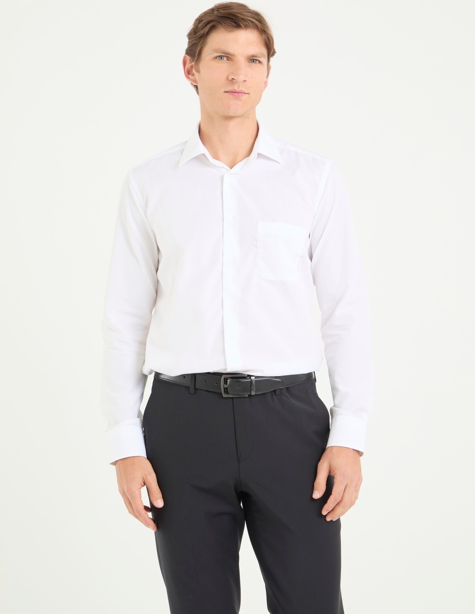 Camisa de vestir de algodón manga larga para hombre Camisa de vestir de algodón manga larga para hombre