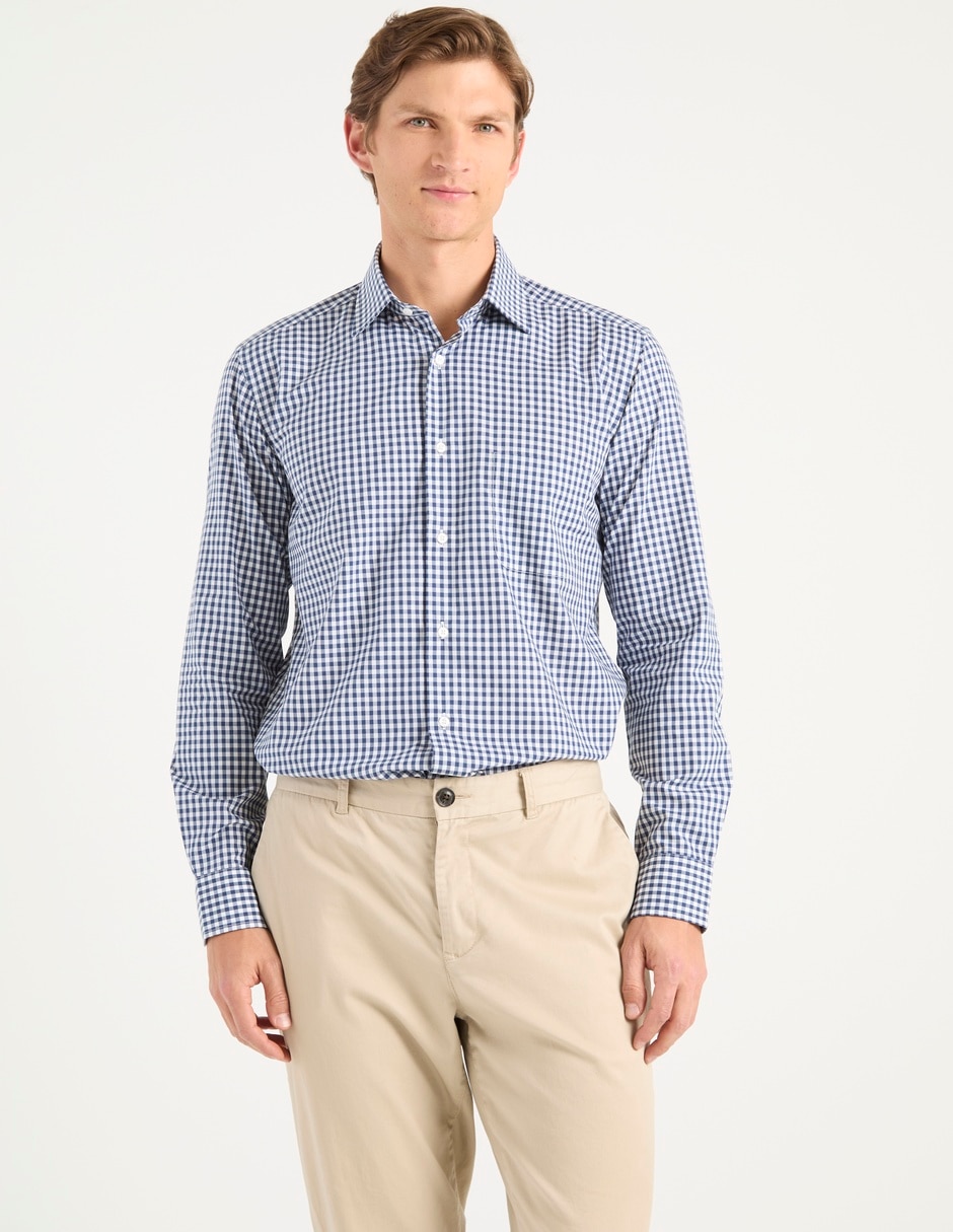 Camisa casual de algodón manga larga para hombre Camisa casual de algodón manga larga para hombre