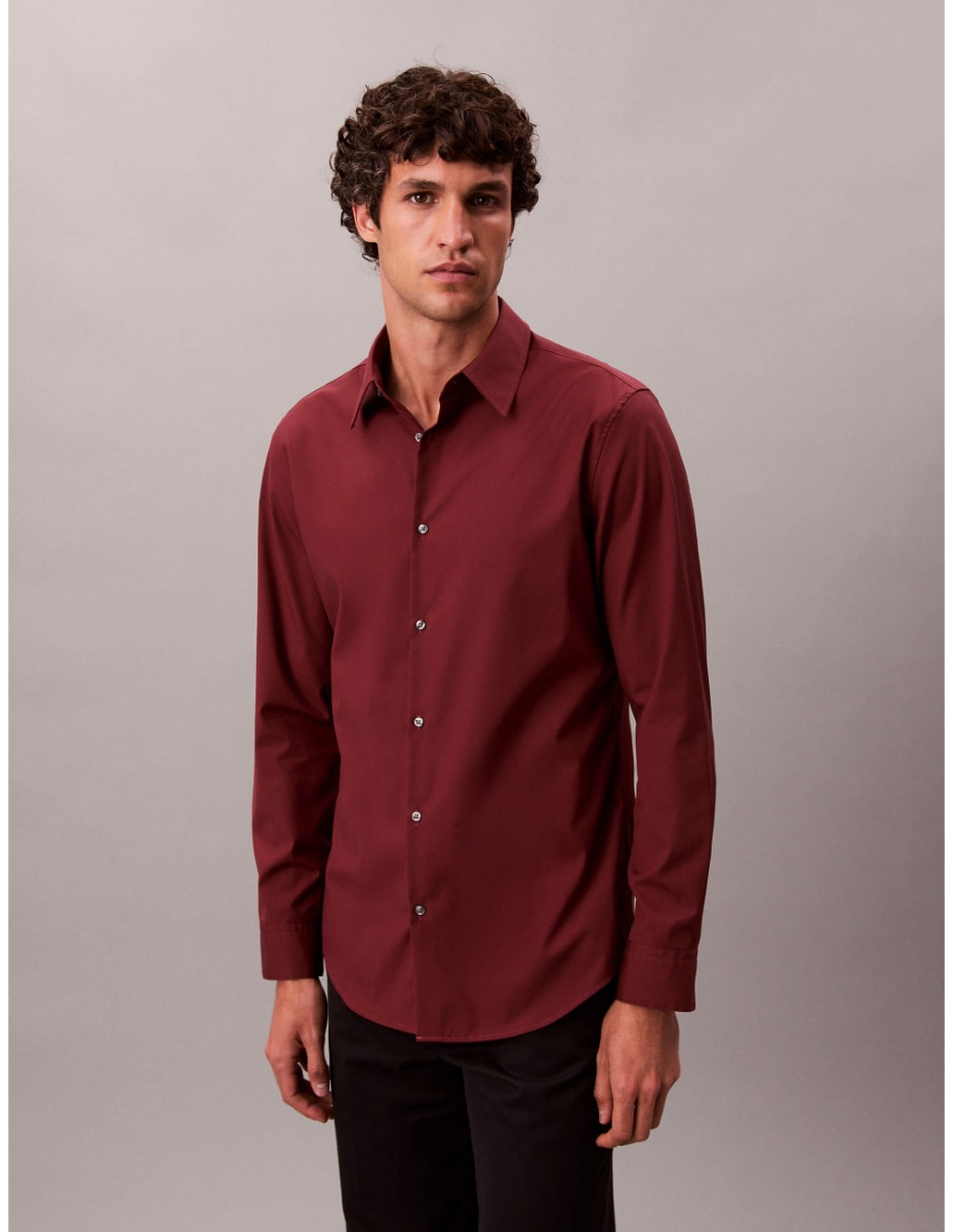 Camisa casual manga larga para hombre