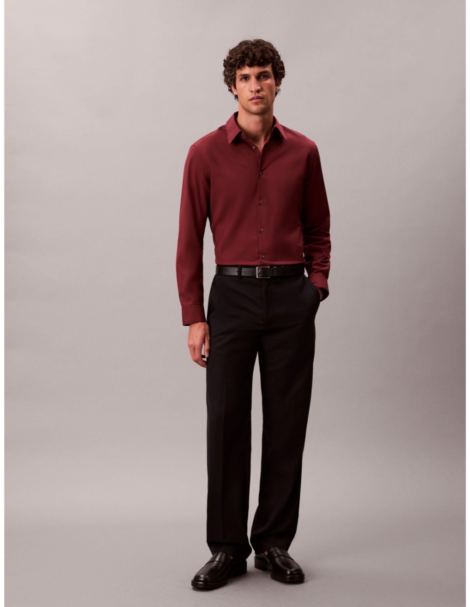 Camisa casual manga larga para hombre 4