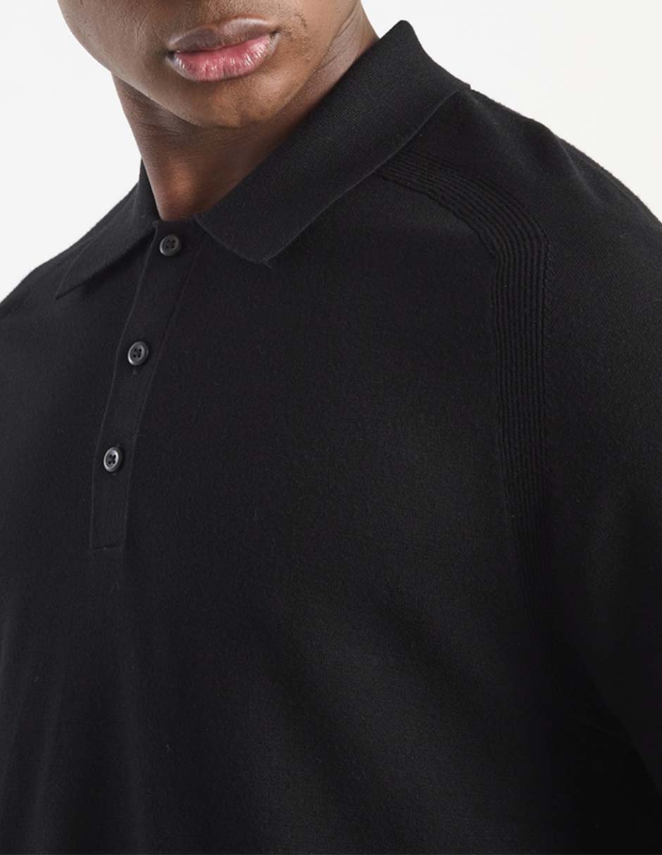 Suéter cuello camisero para hombre 4