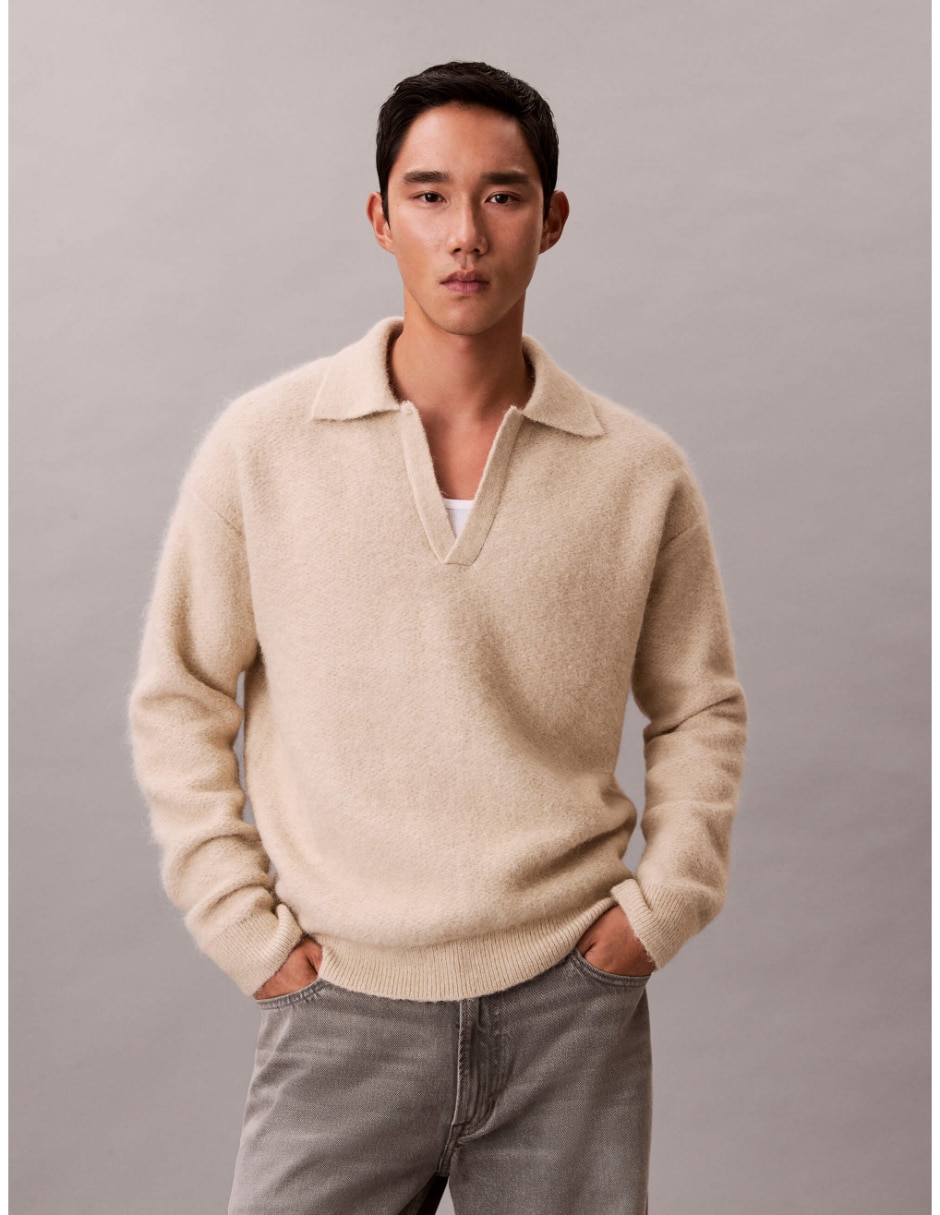 Suéter cuello camisero para hombre Suéter cuello camisero para hombre