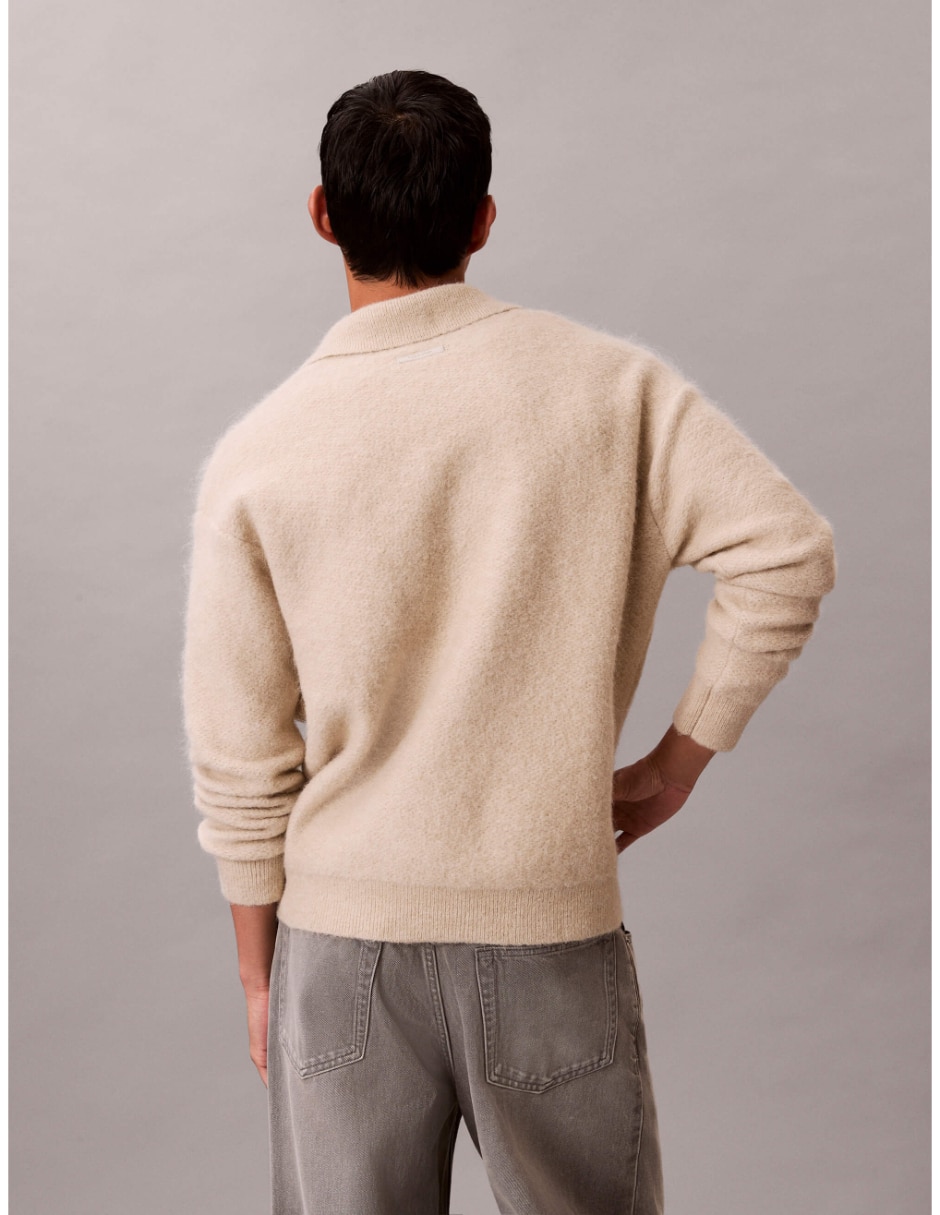 Suéter cuello camisero para hombre 4
