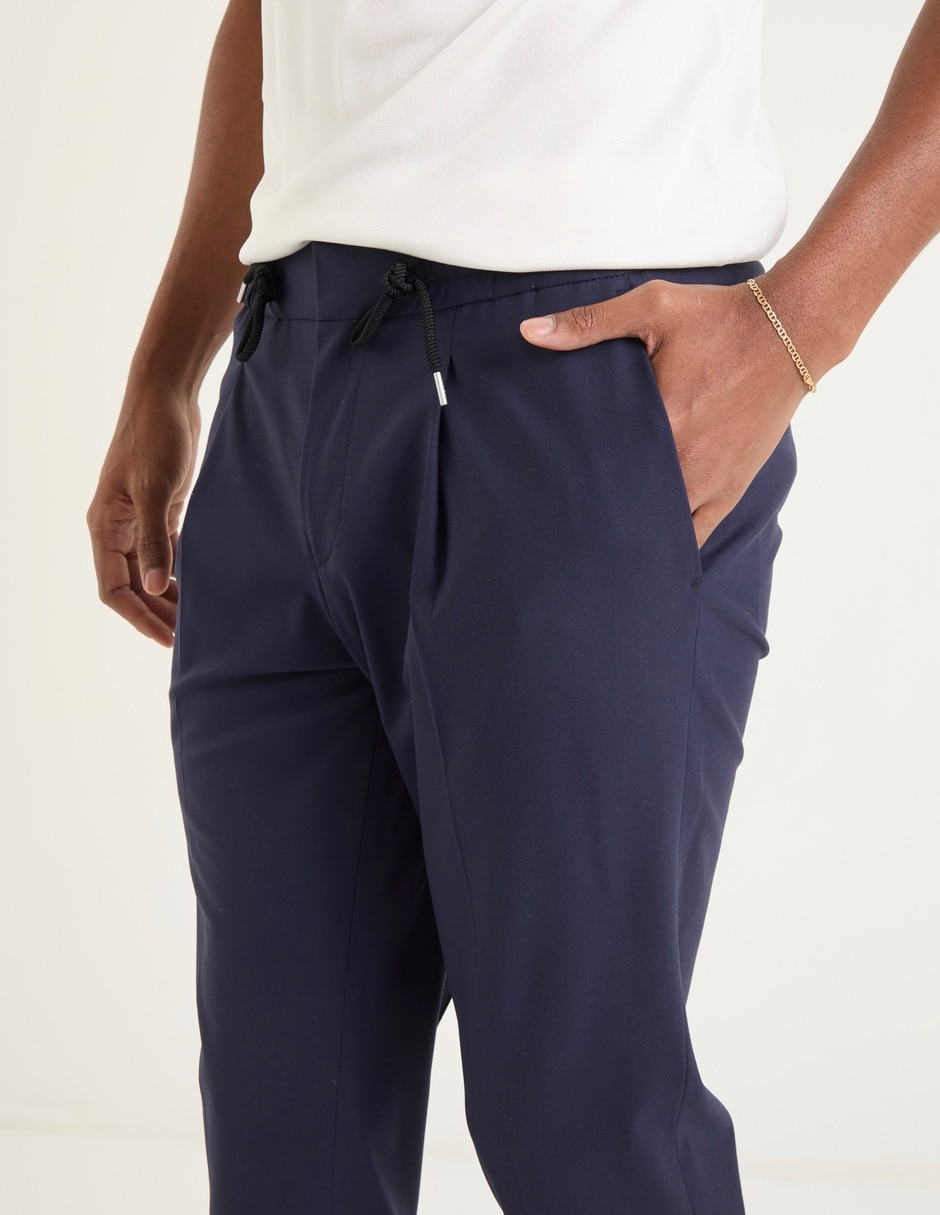 Pantalón técnico slim de lana para hombre 4