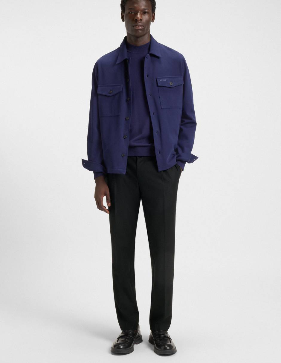Pantalón de vestir slim de lana para hombre 2