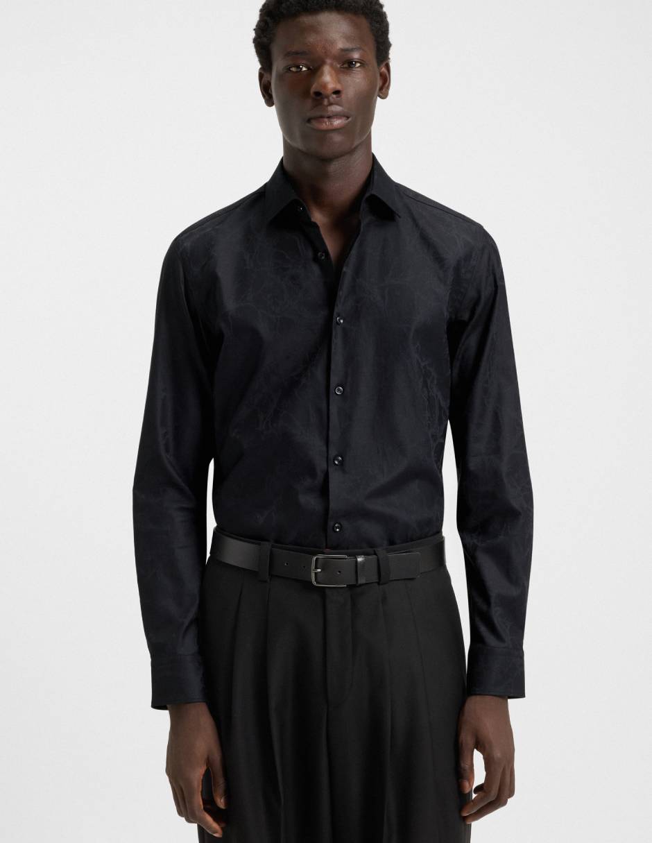 Camisa casual de algodón manga larga para hombre Camisa casual de algodón manga larga para hombre
