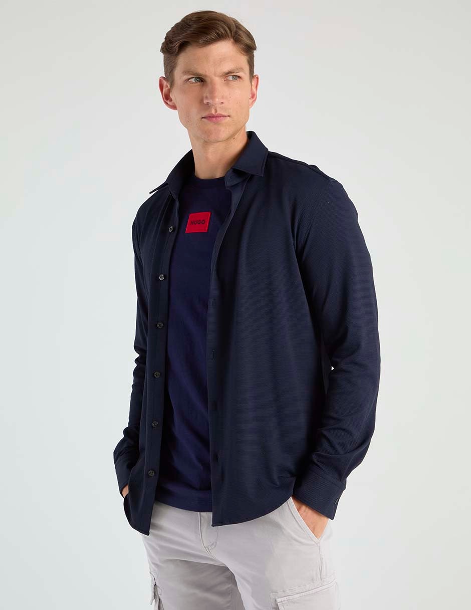 Sobrecamisa casual manga larga para hombre
