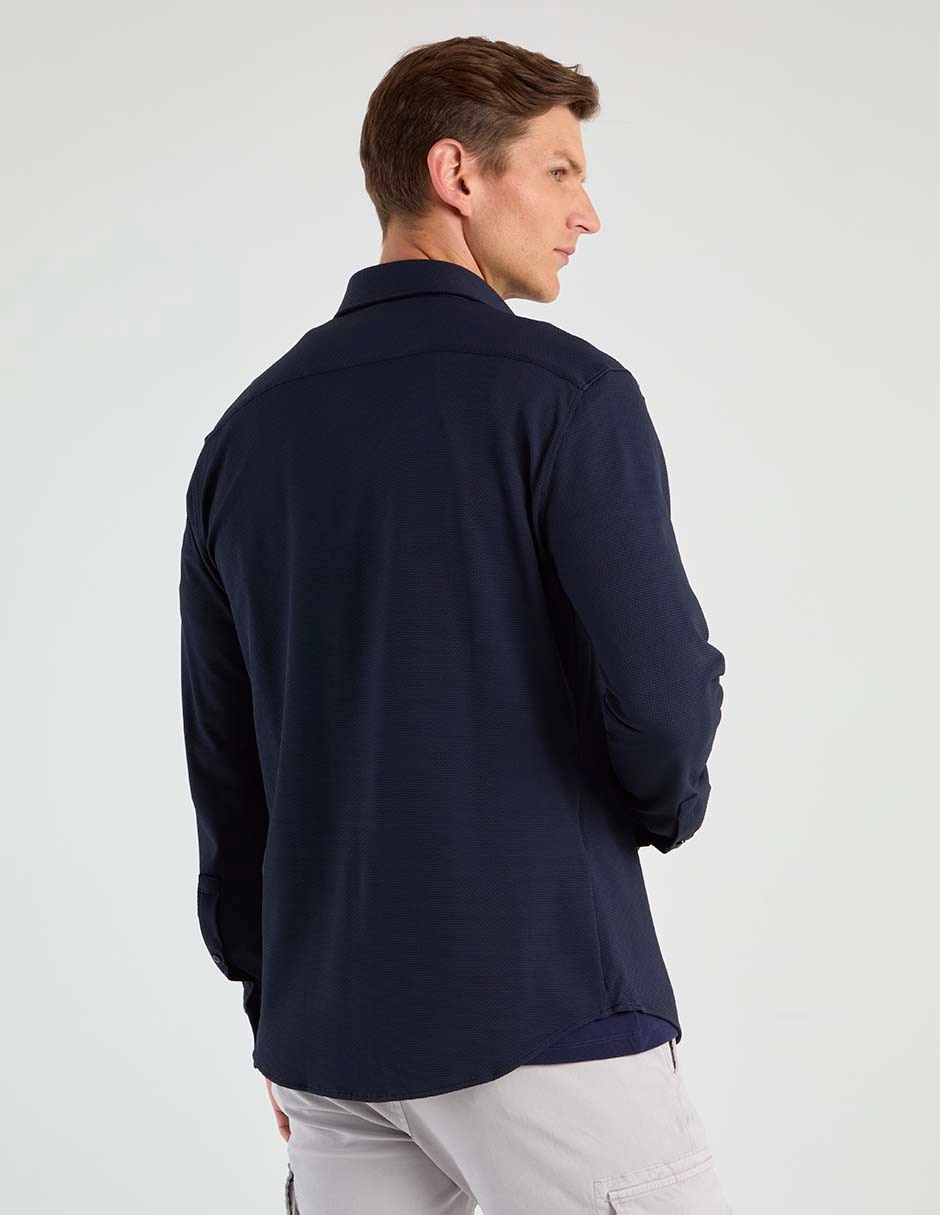 Sobrecamisa casual manga larga para hombre 2