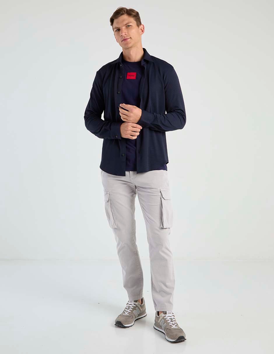 Sobrecamisa casual manga larga para hombre 3