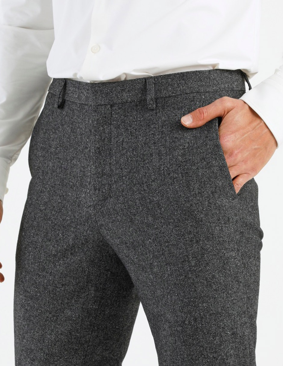 Pantalón de vestir slim de lana para hombre 4