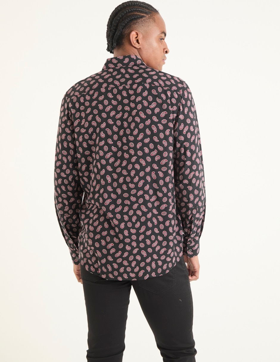 Camisa casual manga larga para hombre 2