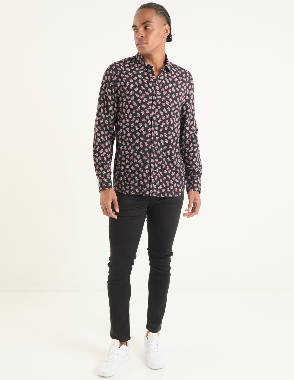 Camisa casual manga larga para hombre 3