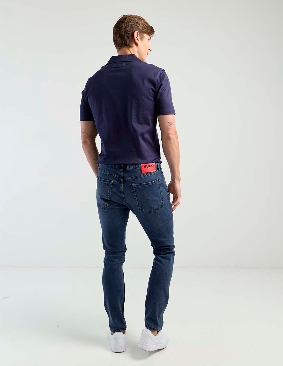 Jeans skinny lavado medio para hombre 6