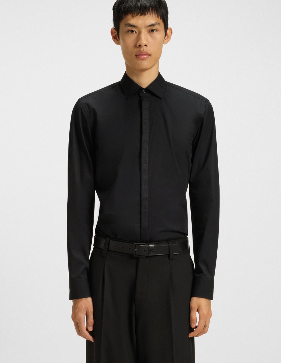 Camisa casual de algodón manga larga para hombre Camisa casual de algodón manga larga para hombre