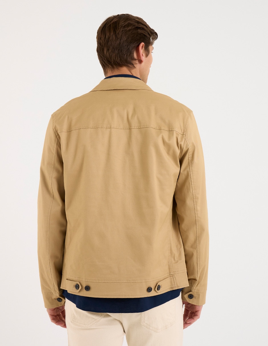 Chamarra bomber de algodón con bolsillos para hombre 2