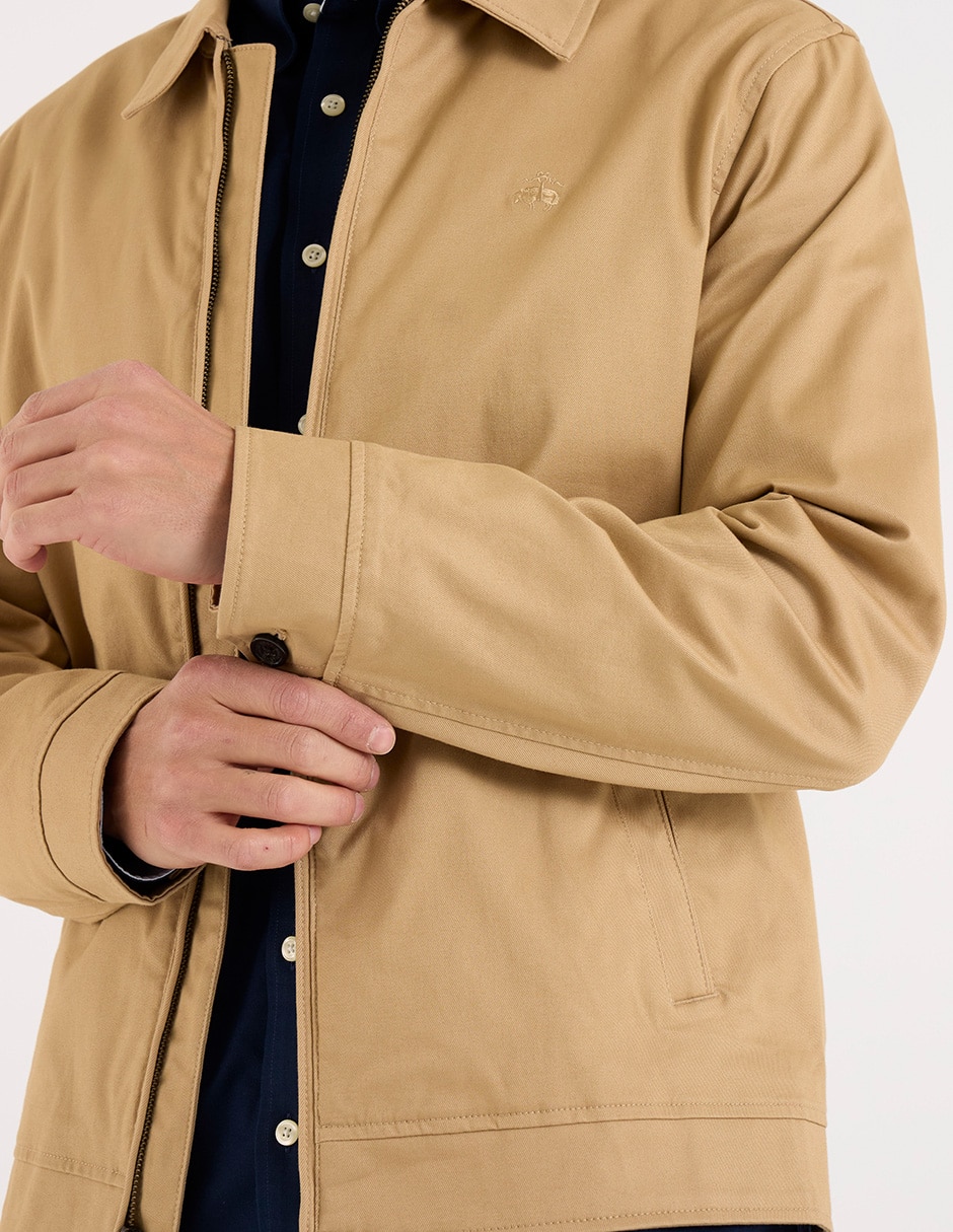 Chamarra bomber de algodón con bolsillos para hombre 4