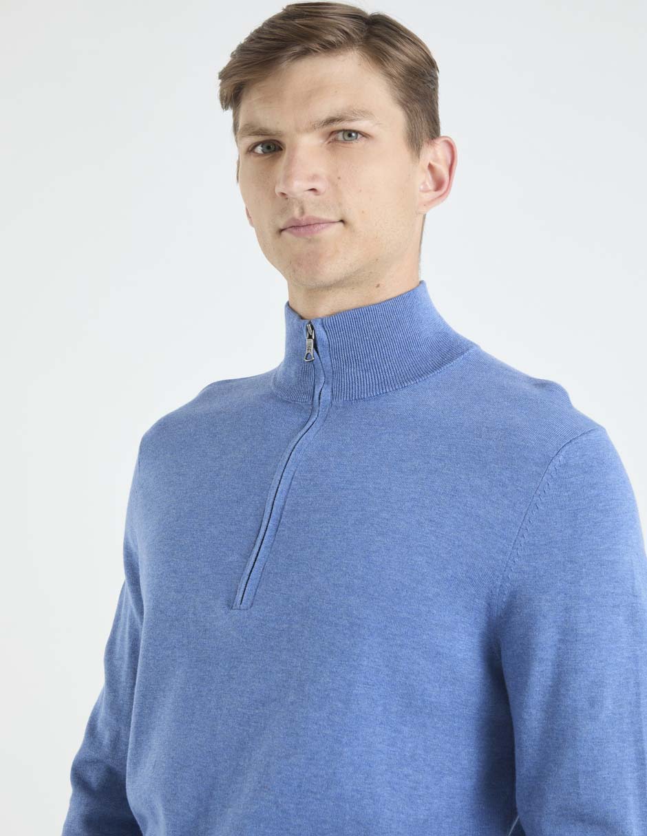Suéter cuello con cierre para hombre 4
