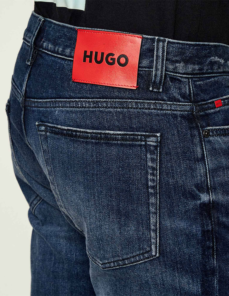 Jeans slim lavado stone wash para hombre 3