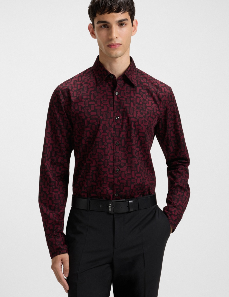 Camisa casual de algodón manga larga para hombre Camisa casual de algodón manga larga para hombre