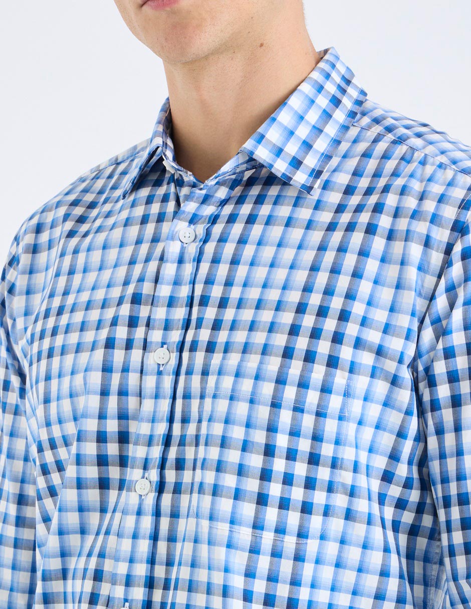 Camisa casual Scappino de algodón manga larga para hombre