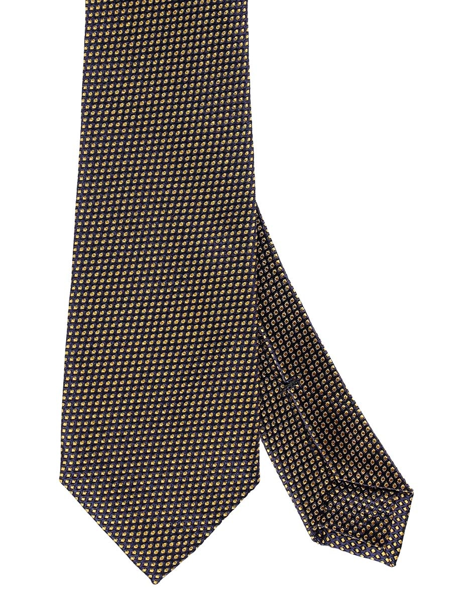 Corbata regular de seda estampado rombos para hombre