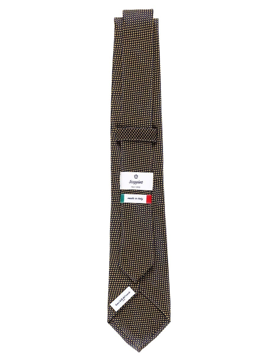 Corbata regular de seda estampado rombos para hombre 2