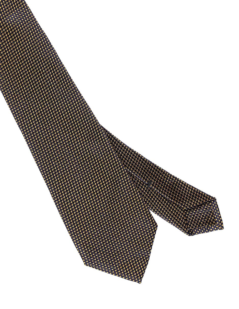 Corbata regular de seda estampado rombos para hombre 3