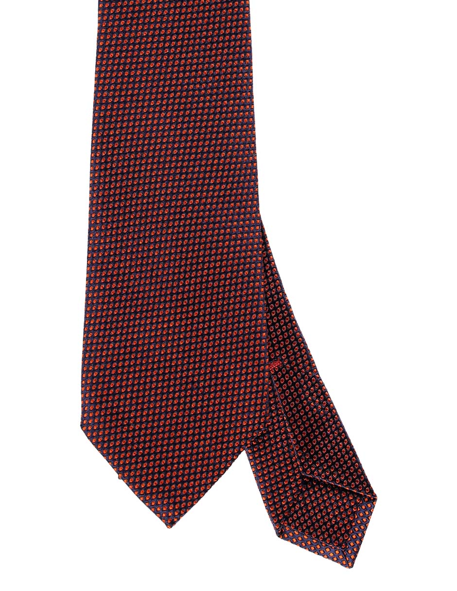 Corbata regular de seda estampado rombos para hombre