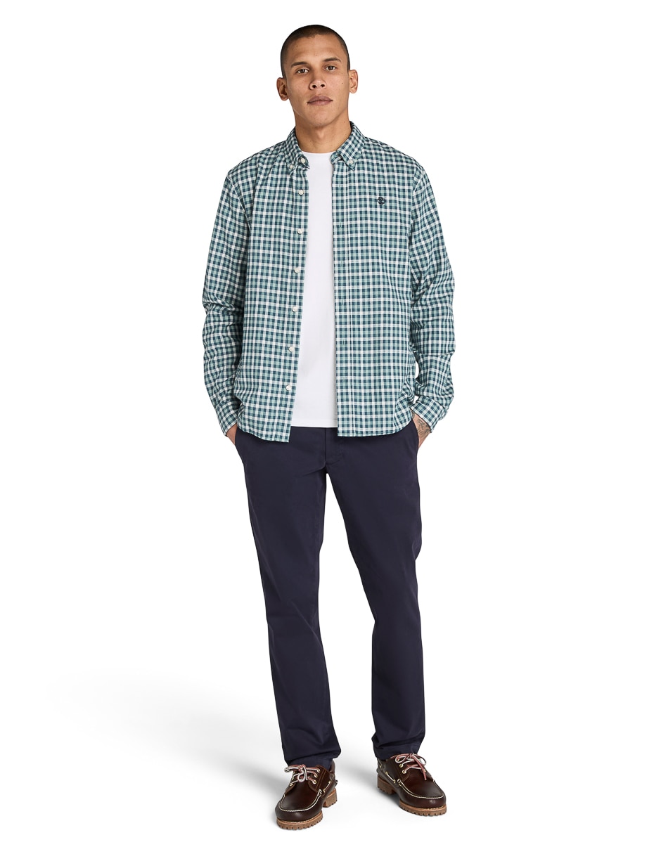 Camisa casual de algodón manga larga para hombre 2