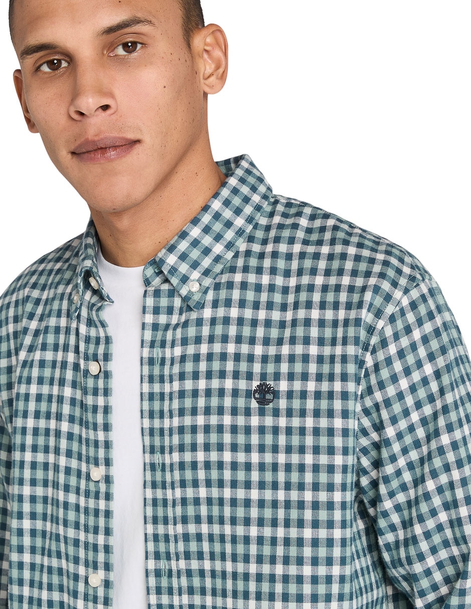 Camisa casual de algodón manga larga para hombre 3