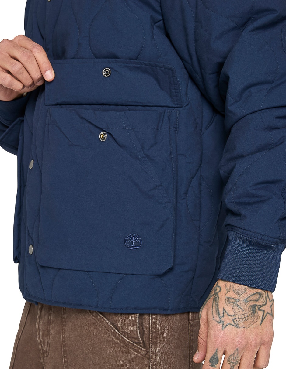 Chamarra bomber impermeable con bolsillos para hombre 2