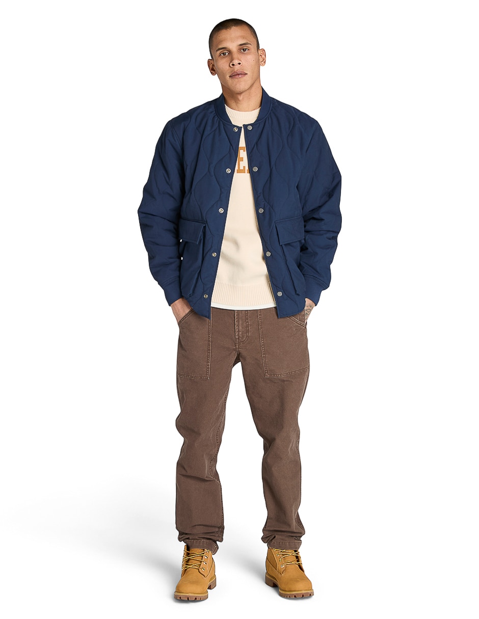 Chamarra bomber impermeable con bolsillos para hombre 4