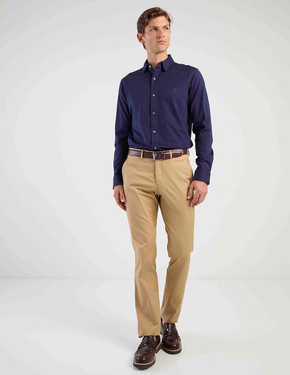 Camisa casual de algodón manga larga para hombre 3