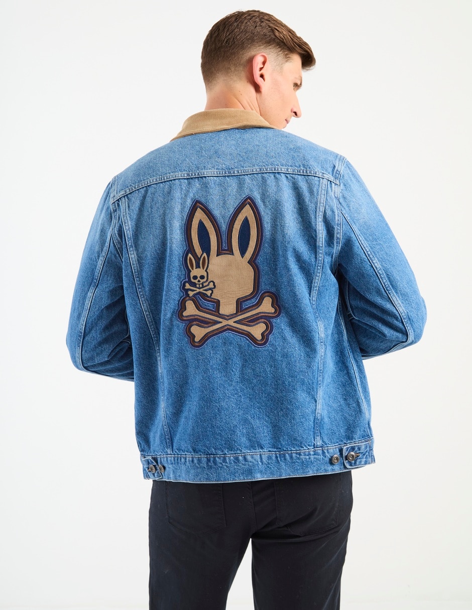 Chamarra denim de mezclilla con bolsillos para hombre 2