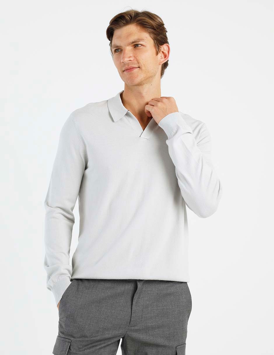 Suéter cuello polo para hombre