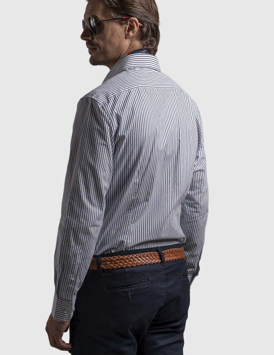 Camisa casual de algodón manga larga para hombre 2