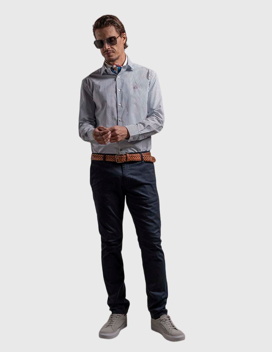 Camisa casual de algodón manga larga para hombre 3